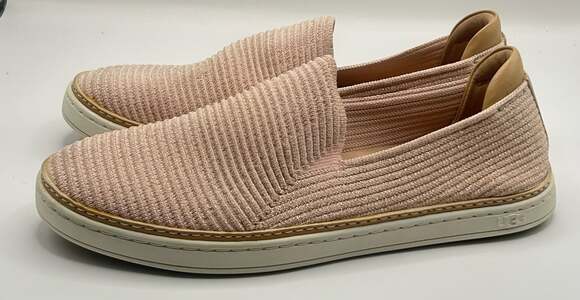 UGG Shoes - UGG Women's Pink Metallic Knit Slip-On Sneakers Size 8